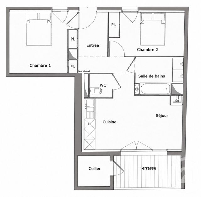 Appartement T3 &agrave; vendre - 3 pi&egrave;ces - 55,50 m2 - Bordeaux - 33 - AQUITAINE
