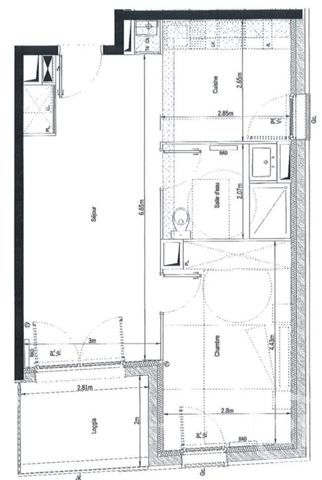 Appartement T2 à louer - 2 pièces - 45,48 m2 - Begles - 33 - AQUITAINE